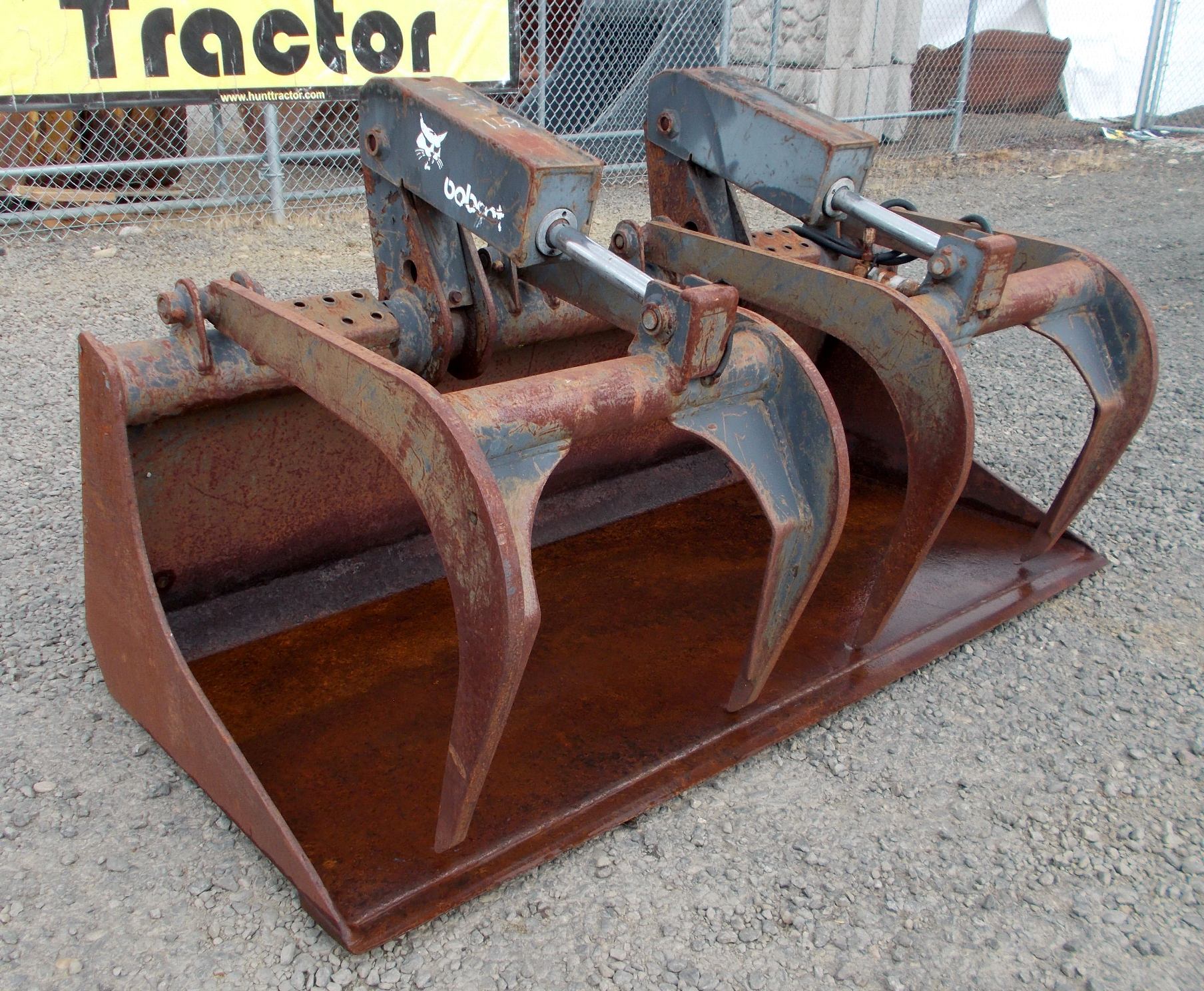 Used 60" Universal Skid Steer Grapple Loader Bucket For Sale